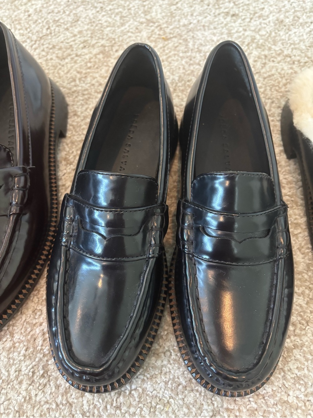 Freda Salvador Black Penny Loafers